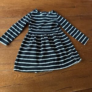 Hanna Andersson Black and White Striped Dress